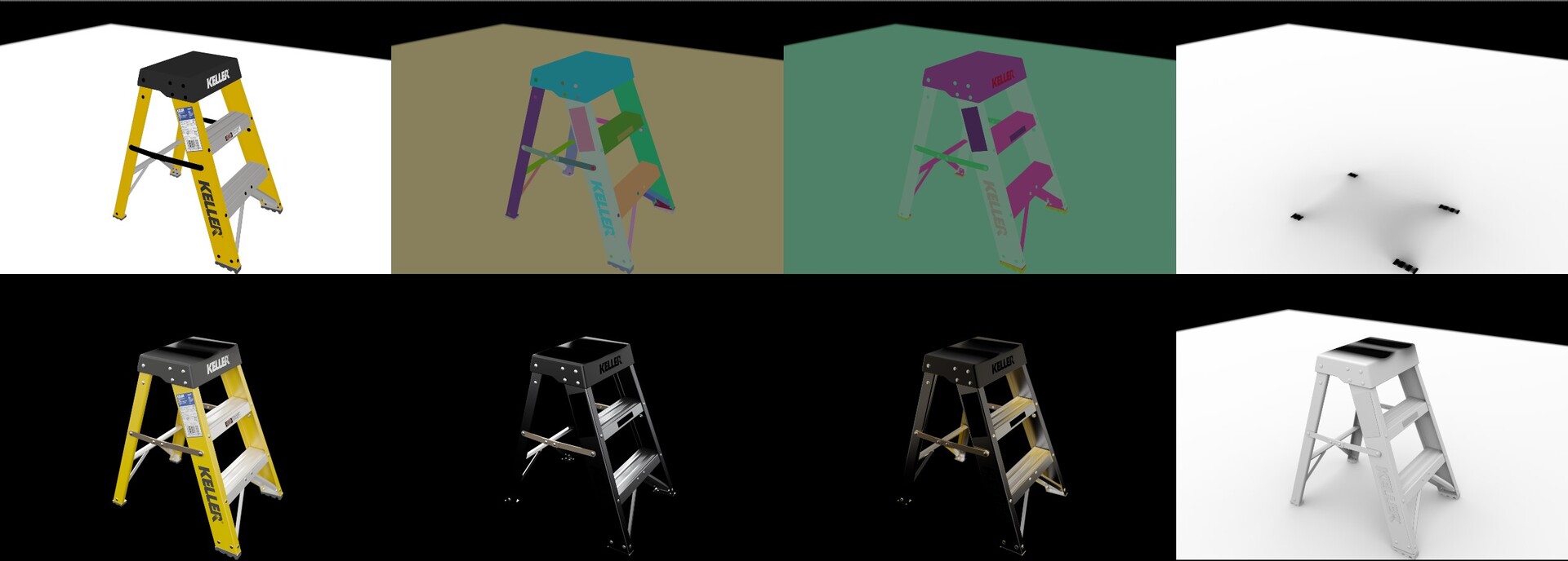 Render passes breakdown, EXR multi-pass output used for compositing